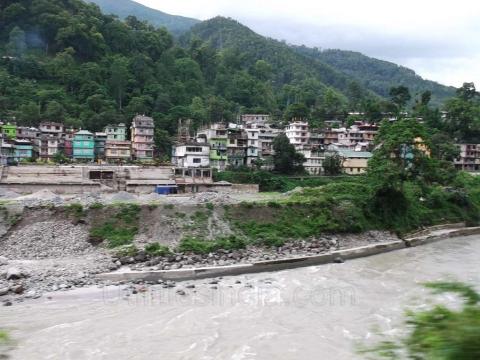 Teesta river while going in taxi from Bagdora to Gangtok