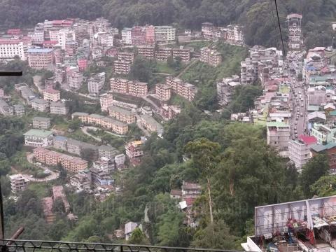 City view from the rope way